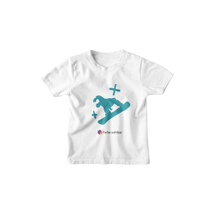 Kinder T-Shirt Snowboarder 360 Silhouette