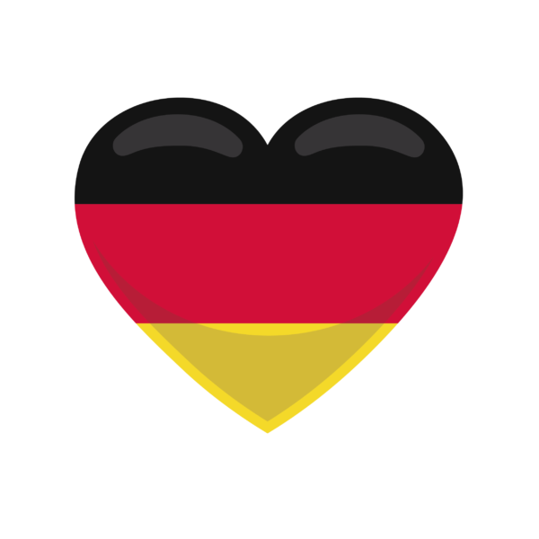Dekokissen-Set Deutschland Flagge Herzform