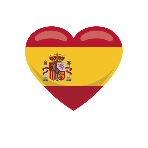 Kinder T-Shirt Spanien Flagge herzform
