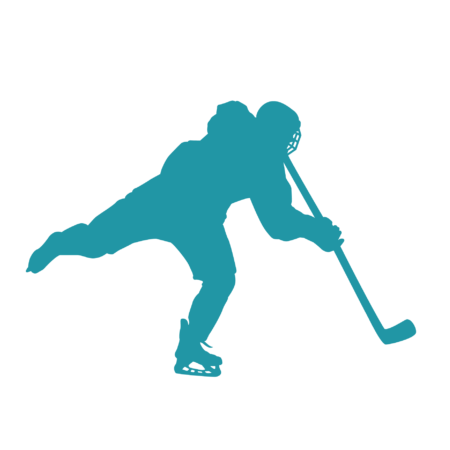 Kinder T-Shirt Hockey Player Shot Silhouette