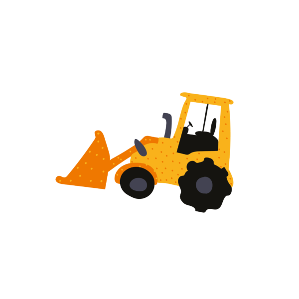 Kinder T-Shirt Comic Bulldozer