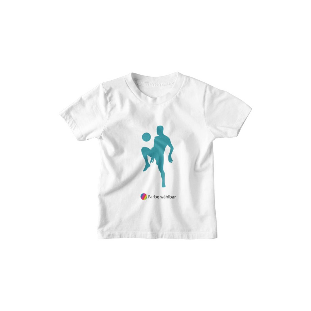 Kinder T-Shirt Fussballer Jonglieren Silhouette