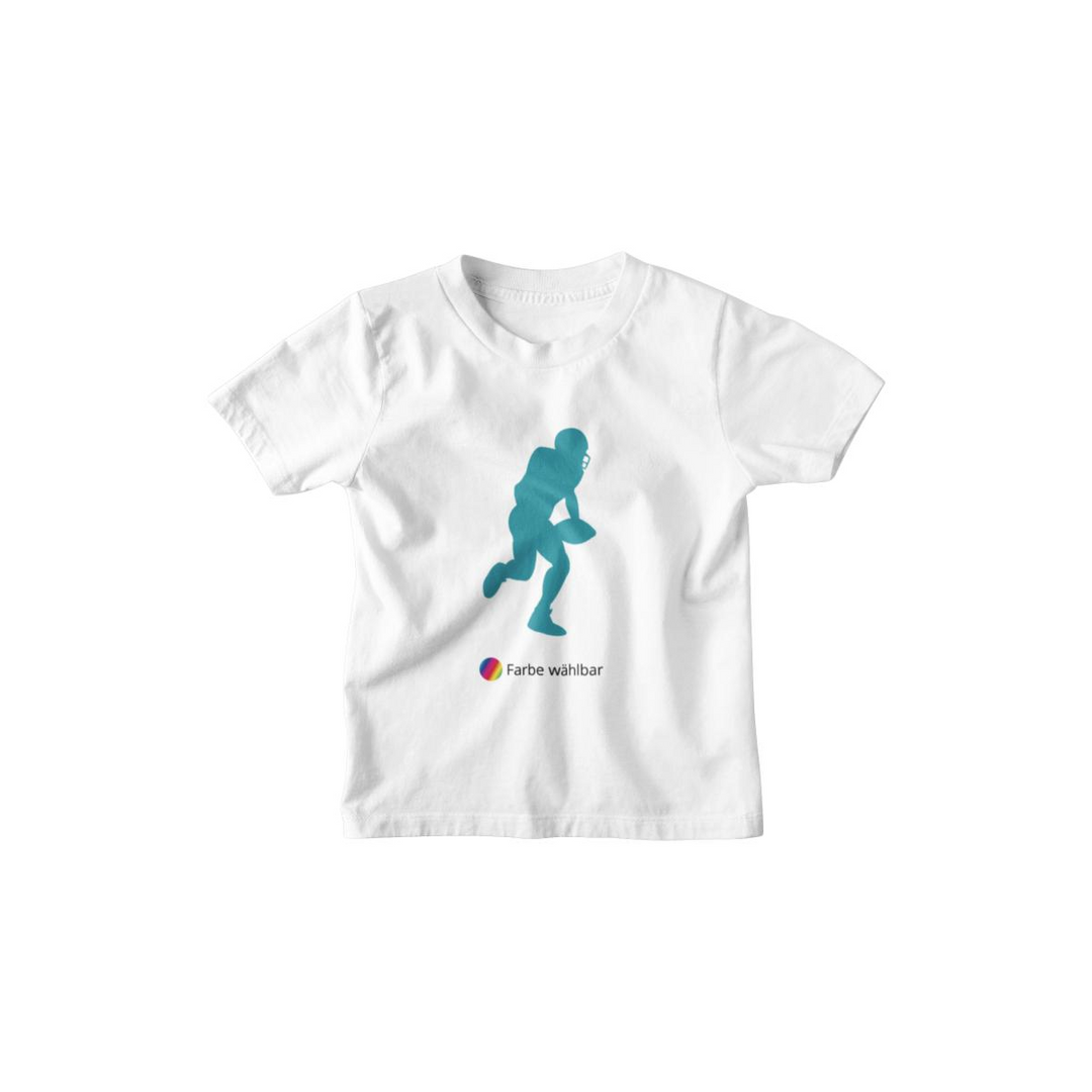 Kinder T-Shirt Football Player run Silhouette