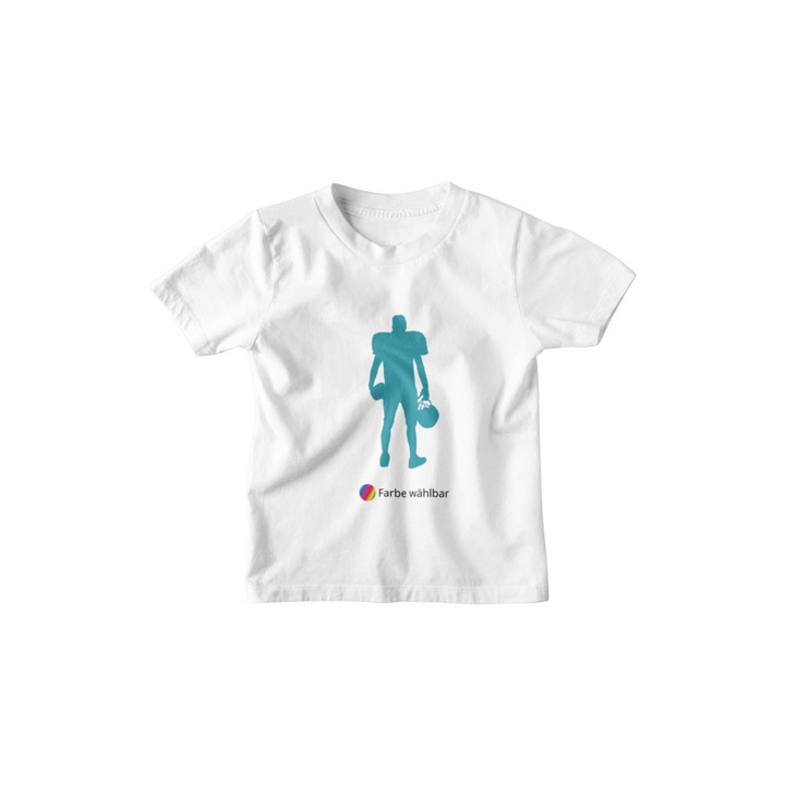 Kinder T-Shirt Football Player Silhouette