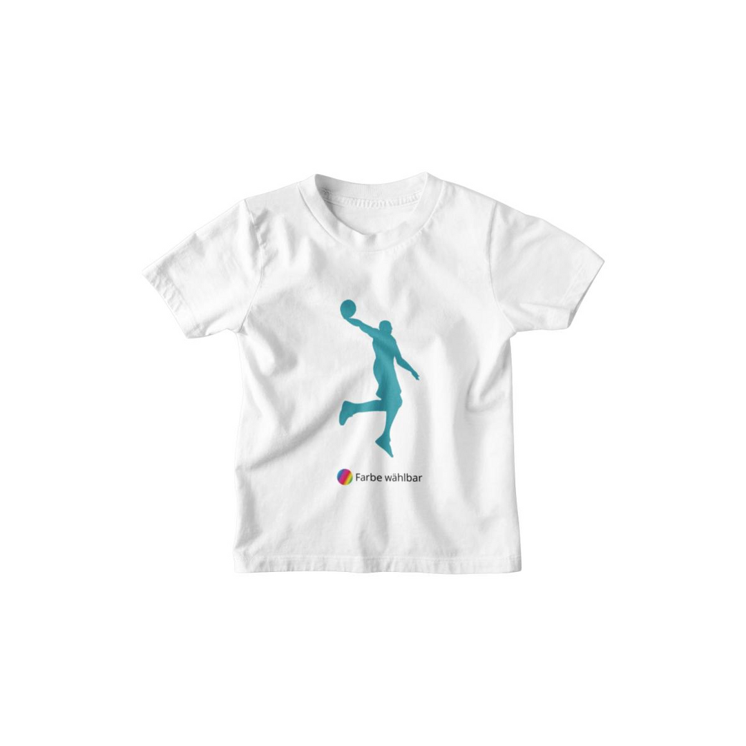 Kinder T-Shirt Basketballer Dunking Silhouette