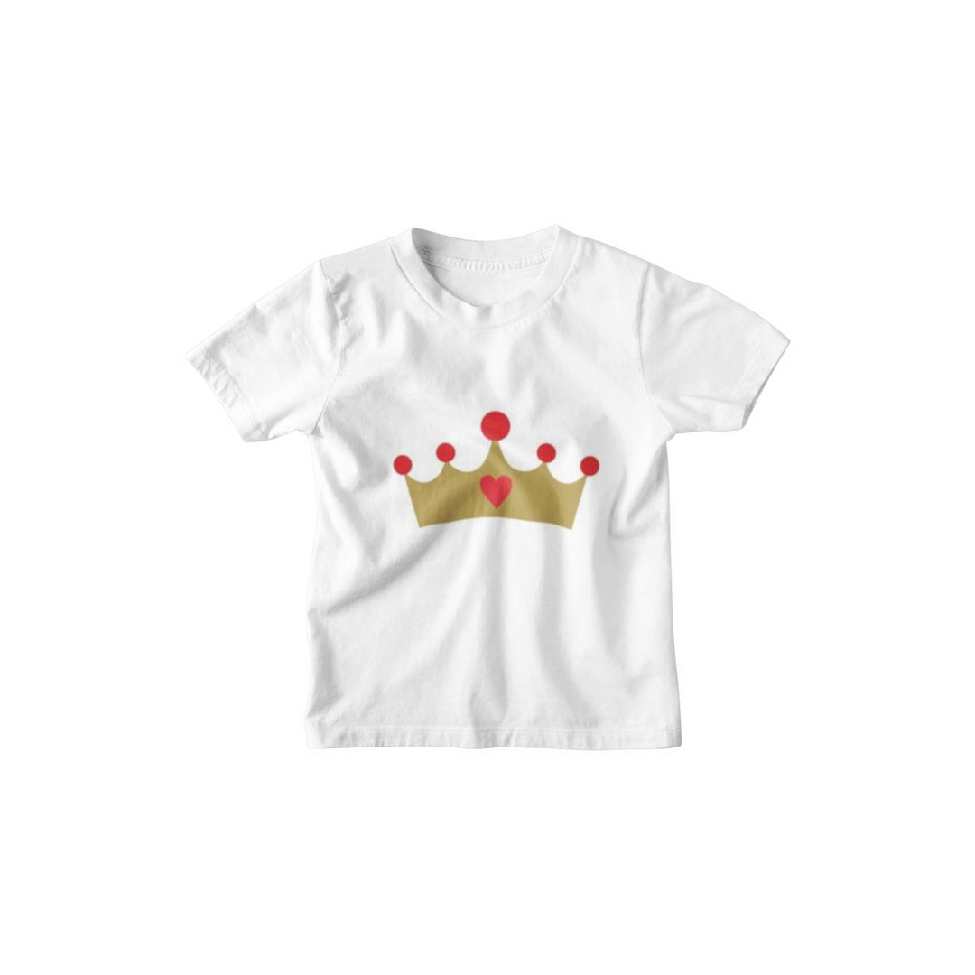 Kinder T-Shirt Krone mit Herz