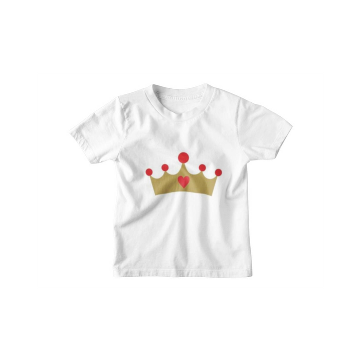 Kinder T-Shirt Krone mit Herz
