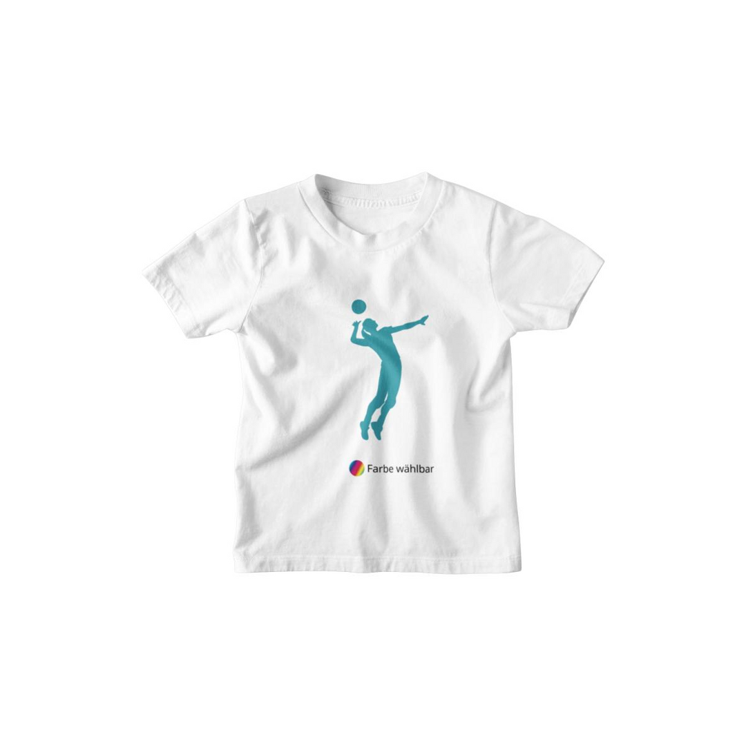 Kinder T-Shirt Beach Volleyball Girl Jump