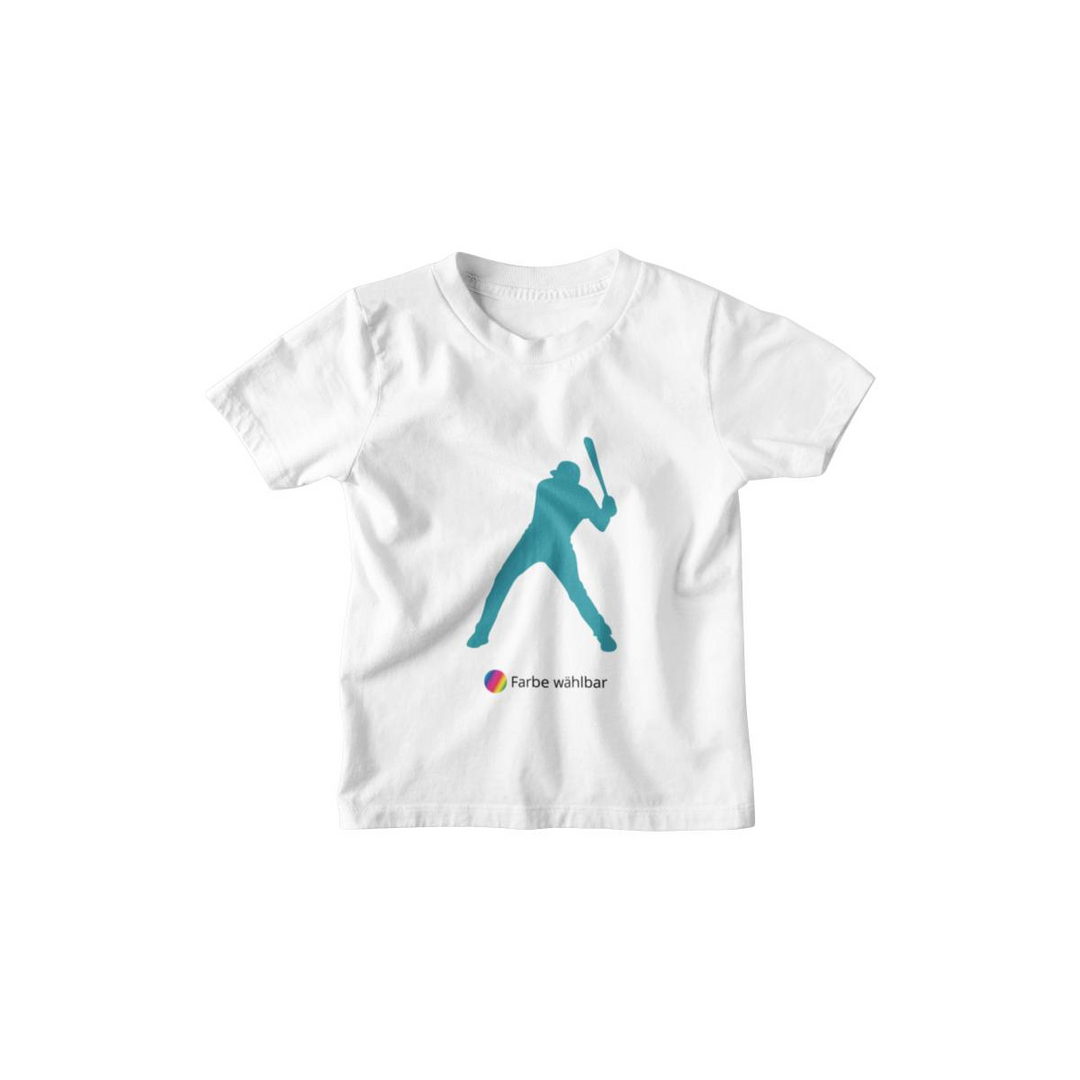 Kinder T-Shirt Baseball Player go Home Silhouette