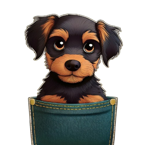 Turnbeutel Dog in Pocket