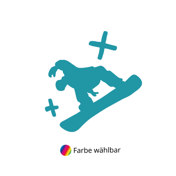 Kinder T-Shirt Snowboarder 360 Silhouette