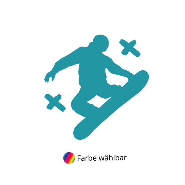 Kinder T-Shirt Snowboarder Onehand Silhouette