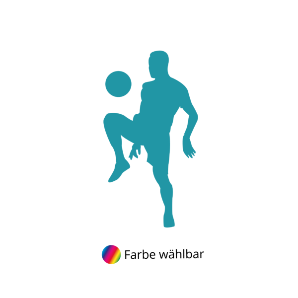 Kinder T-Shirt Fussballer Jonglieren Silhouette