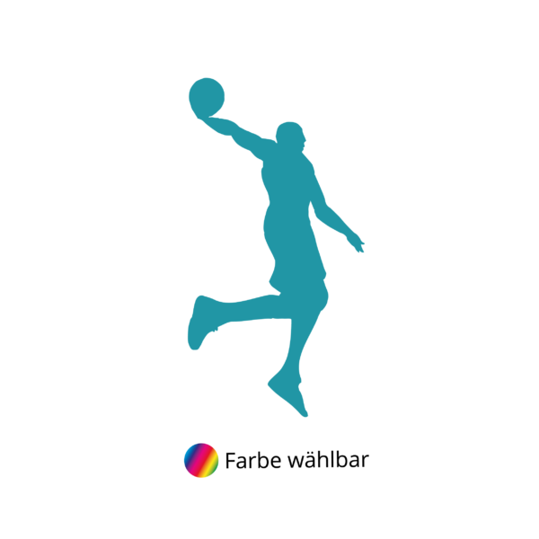 Kinder T-Shirt Basketballer Dunking Silhouette