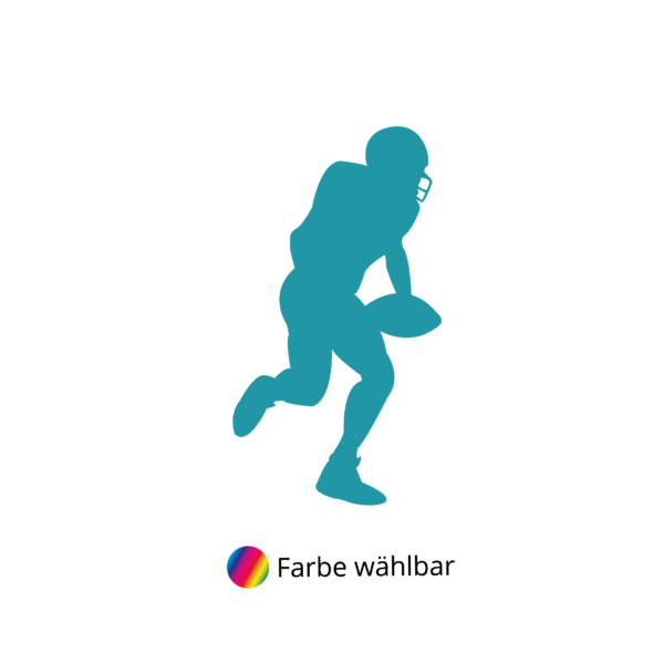 Kinder T-Shirt Football Player run Silhouette