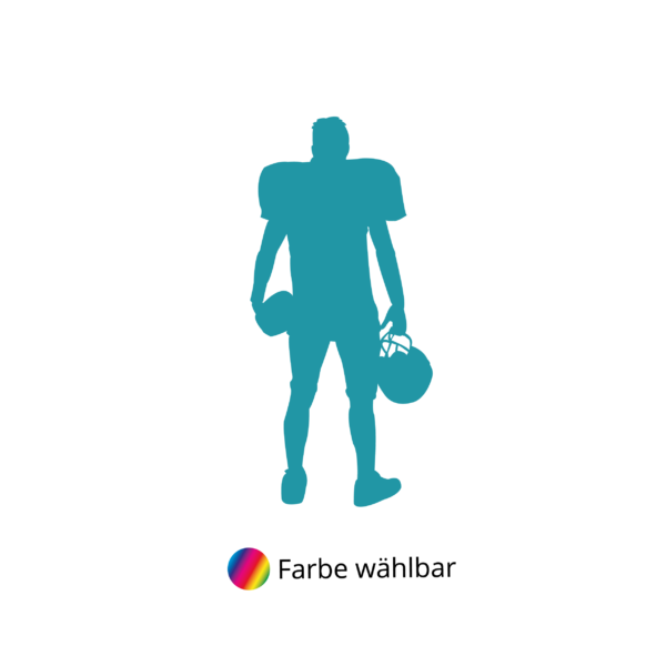 Kinder T-Shirt Football Player Silhouette