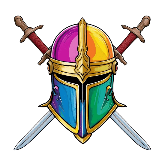 Kinder T-Shirt Ritter Helm und Schwert