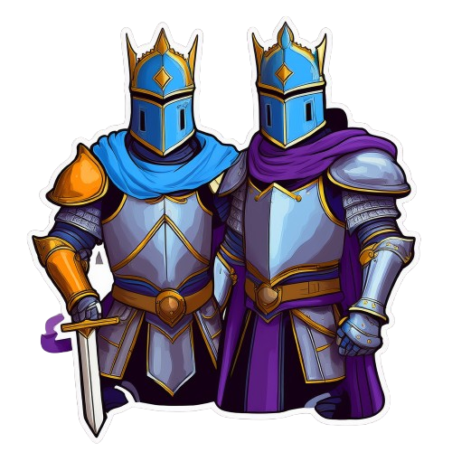 Dekokissen-Set Ritter Set Blau Lila