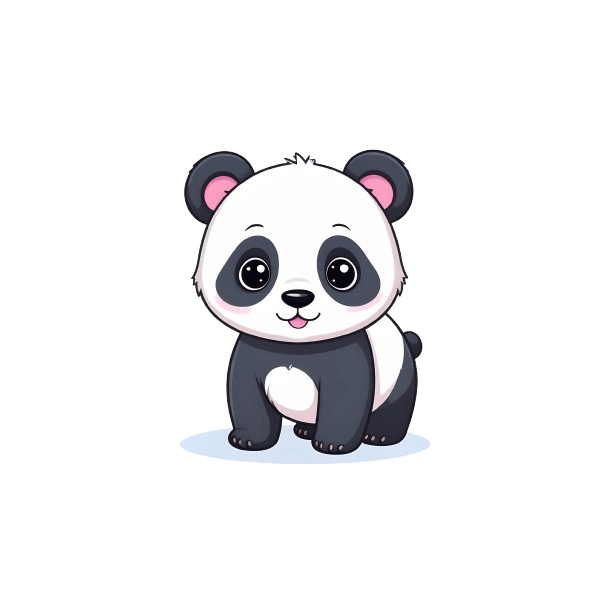 Kinder T-Shirt kleiner Comic Panda