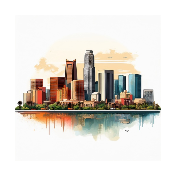 Kinder T-Shirt Moderne Skyline der Stadt 4