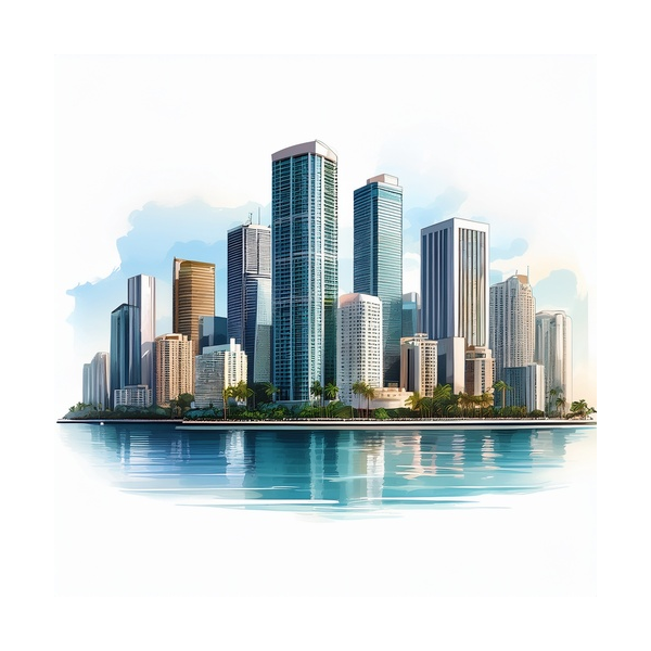 Kinder T-Shirt Moderne Skyline der Stadt 14