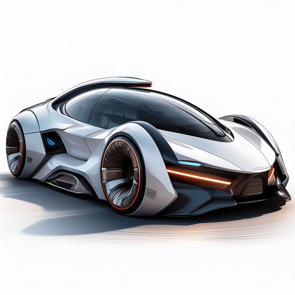 Turnbeutel futuristisches Auto 1