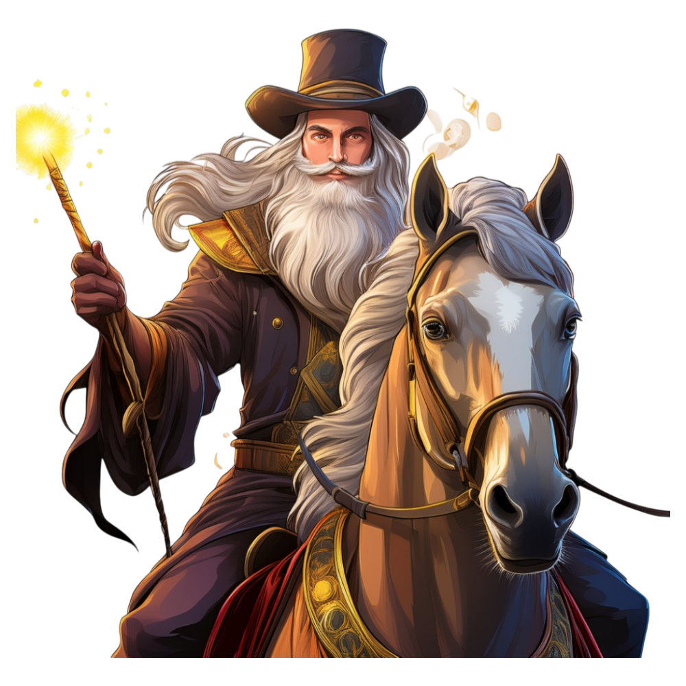 Turnbeutel Magier auf Pferd