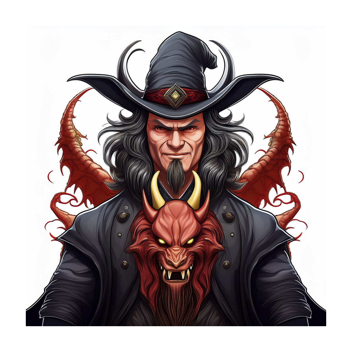 Kinder T-Shirt Magier mit Demon