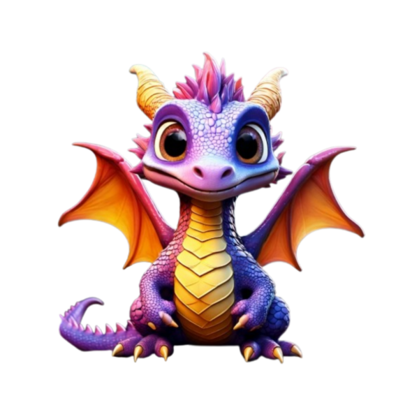 Kinder T-Shirt Niedlicher Cartoon Drache 2