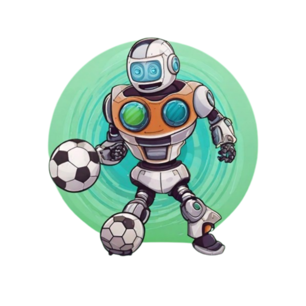 Kinder T-Shirt Fussball-Roboter
