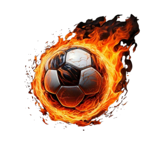 Kinder T-Shirt Brennender Fussball