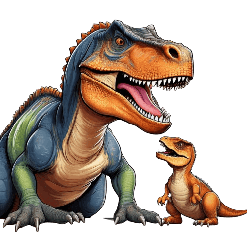 Kinder T-Shirt Dino mit Baby-Dino