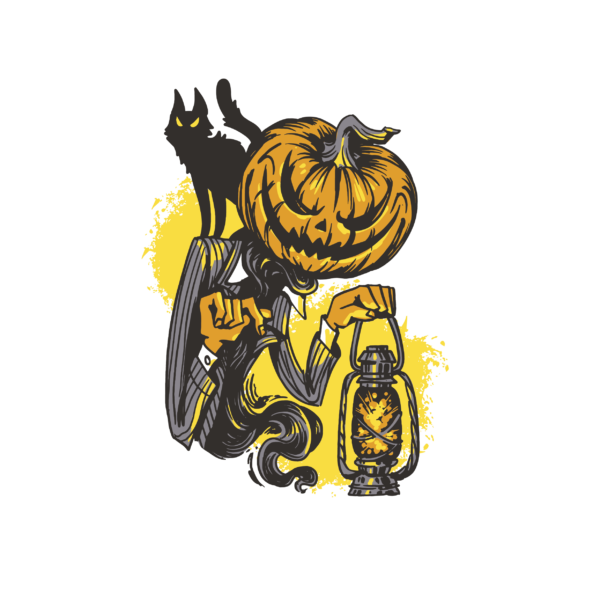 Kinder T-Shirt Halloween Mr Pumpkin and Cat