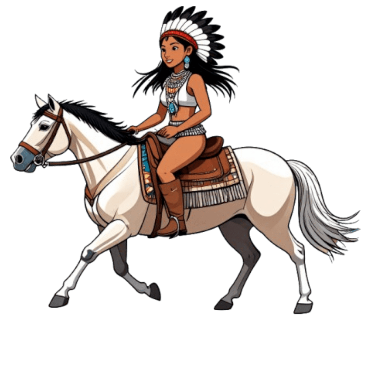 Baby- Body Set 3teilig Comic Indianerin