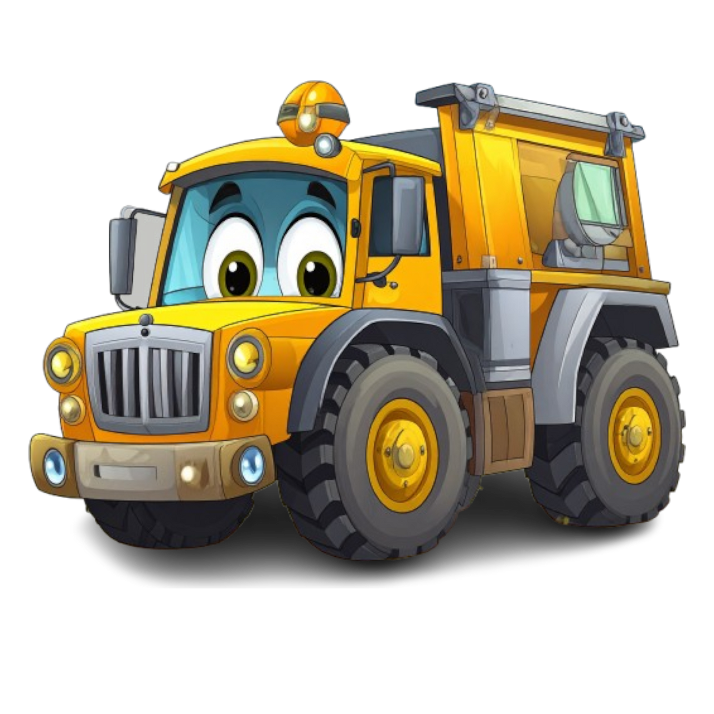 Baby- Body Set 3teilig Baufahrzeug mit Gesicht 2