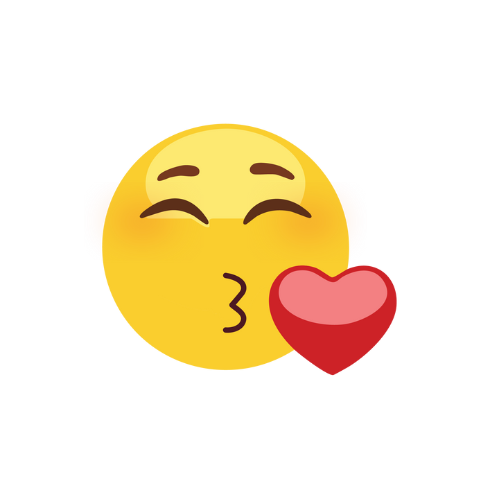 Dekokissen-Set Emoji Kiss