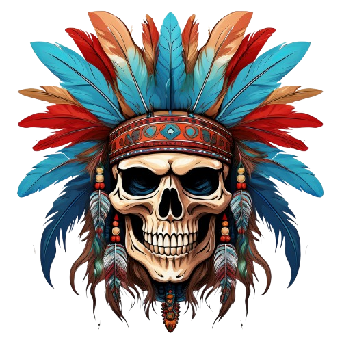 Bügelbid Indian Skull