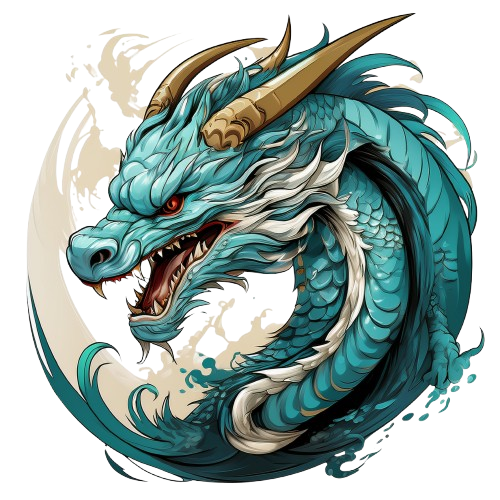 Dekokissen-Set Ying Yang Drache
