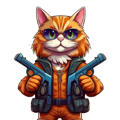 Kinder T-Shirt The Gun Cat