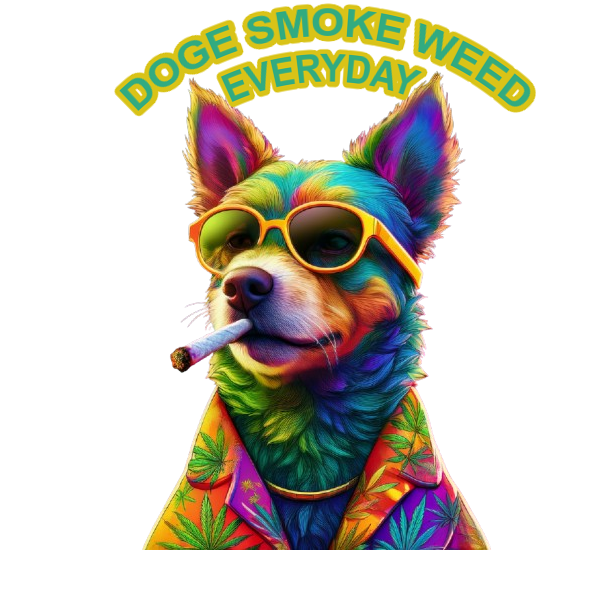 Kinder T-Shirt Dog smokes weed everyday