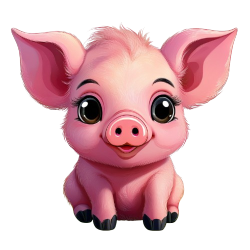 Dekokissen-Set Baby Schwein