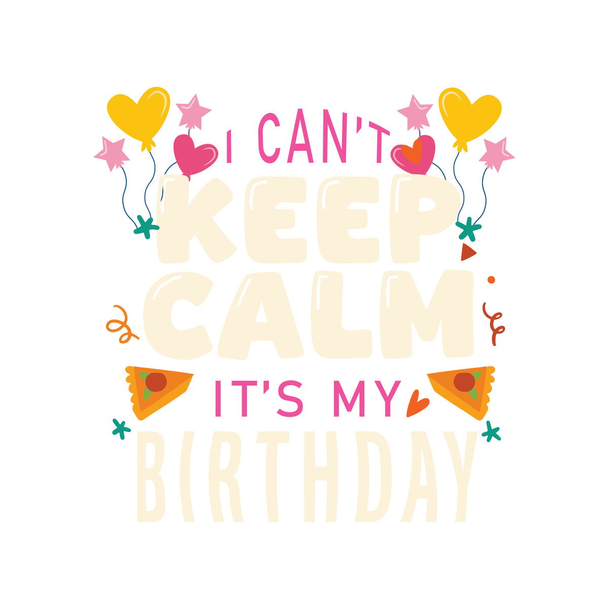 Dekokissen-Set I Can’t Keep Calm – It’s My Birthday