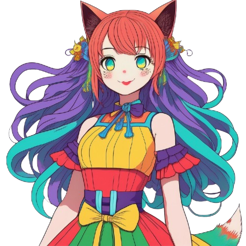 Kinder T-Shirt ANIME Cat-Girl