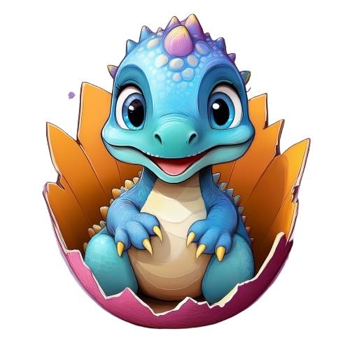 Dekokissen-Set Baby Dino in Ei