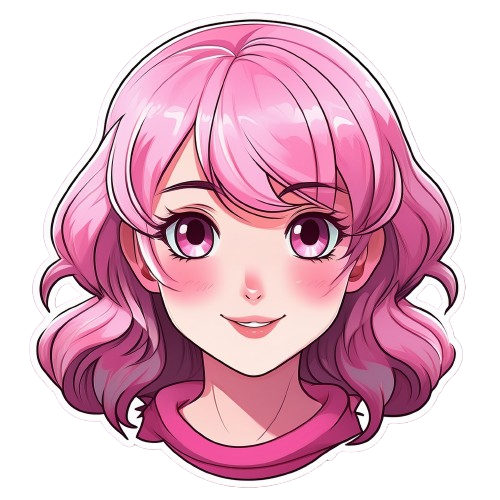 Kinder T-Shirt Anime Girl Face