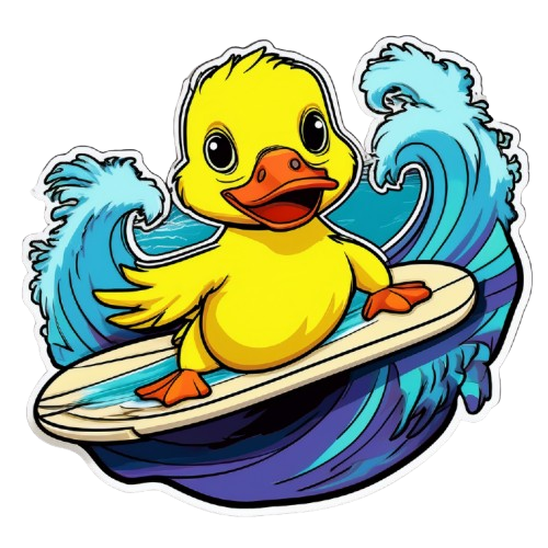 Dekokissen-Set Surfing Duck