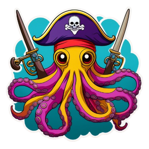 Dekokissen-Set Comic Pirat Octopus