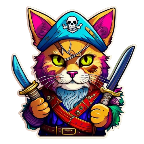 Kinder T-Shirt Comic pirat Cat