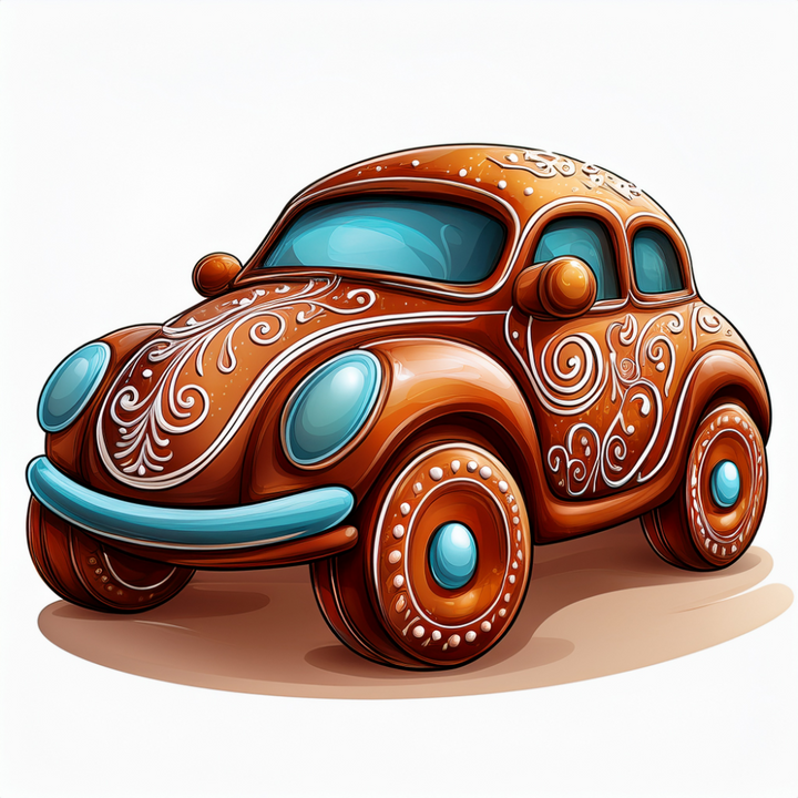 Kinder T-Shirt Lebkuchen-Auto