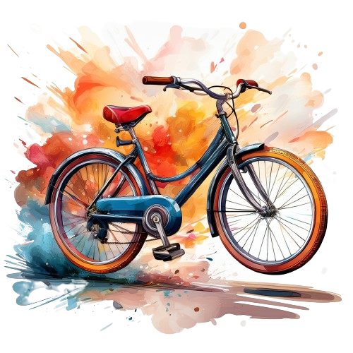 Kinder T-Shirt Aquarell-Fahrrad 4